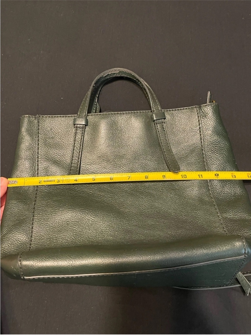 Fossil Women's Parker Leather Convertible Backpack Purse Handbag EUC Dark Green - Picture 9 of 9